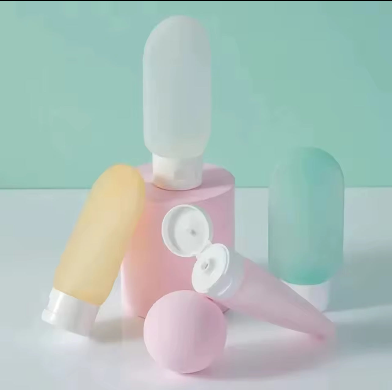New 60ML Silicone Travel Bottles Travel Packaging Set Airplane Bottle Refillable Travel Bottle Shampoo Bottles Kit