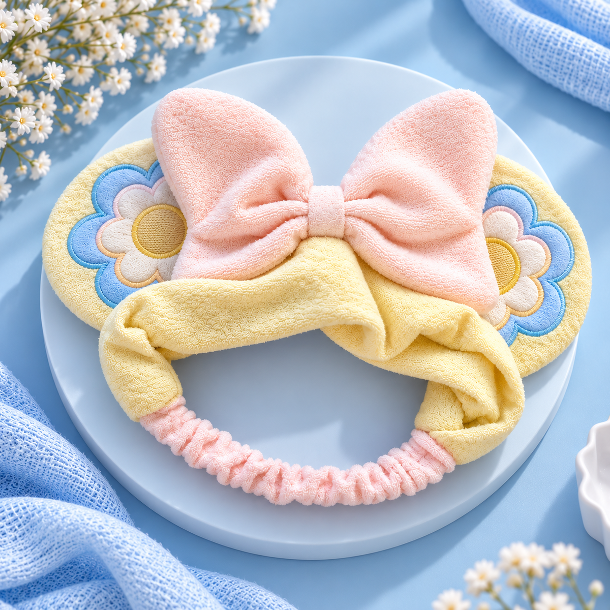 Make your beauty routine cuter with this adorable Floral Bow Spa Headband! 🎀