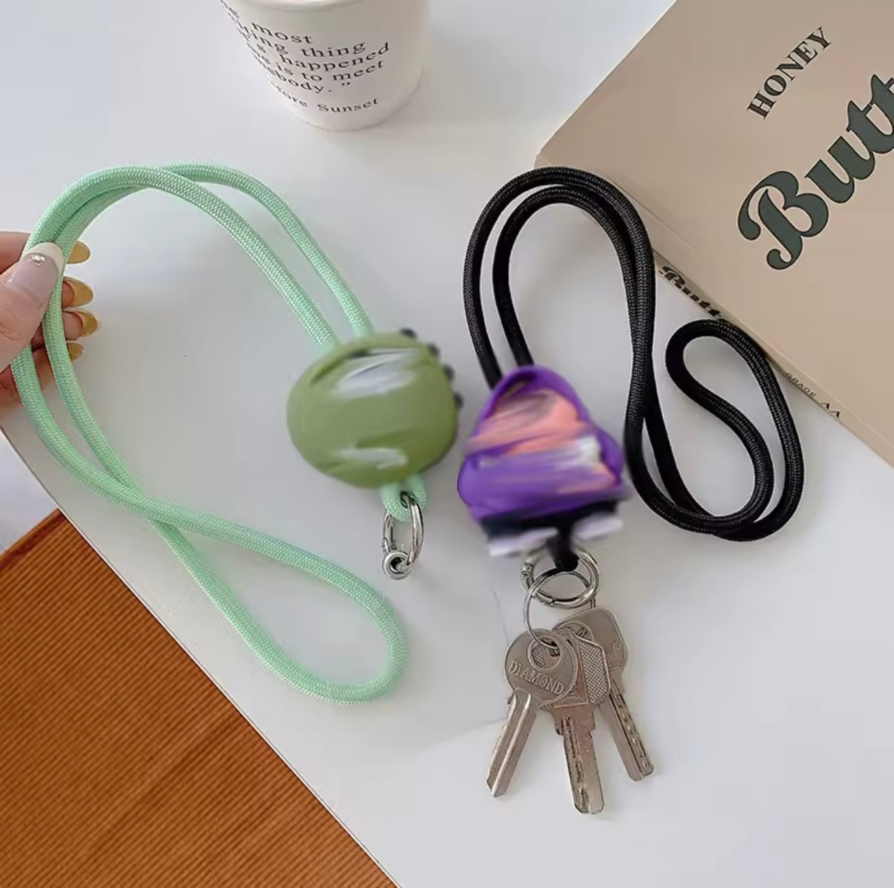 Mobile Phone Lanyard Cartoom Cartoon Pendant Kawaii Anime Figure Phone Case Rope KeyChain