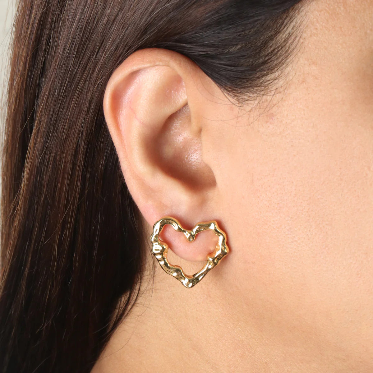 Abstract Heart Statement Earrings