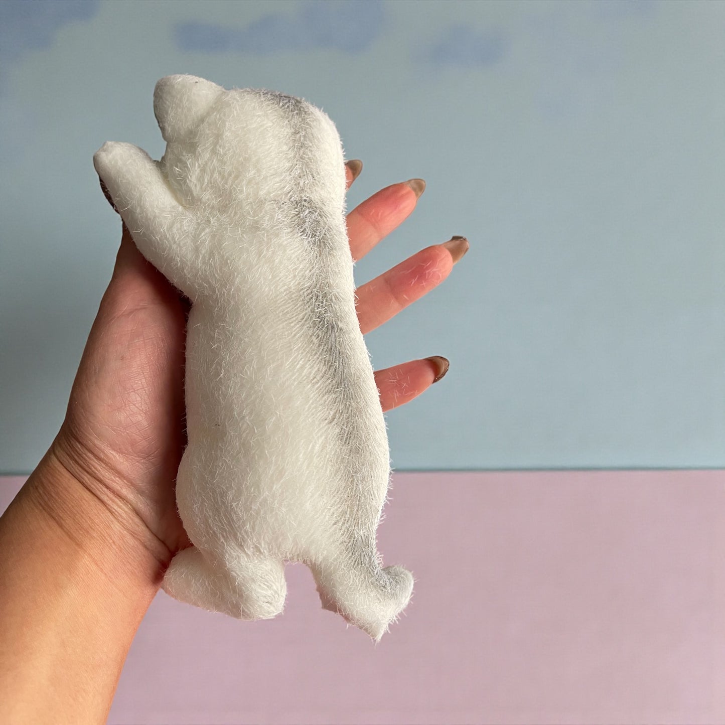 Cute Taba Squishy Cat Fluffy Sticky Realistic Cat Stress Relieving Toy Simulation Cats Doll Squeeze Gift for Kids Adults