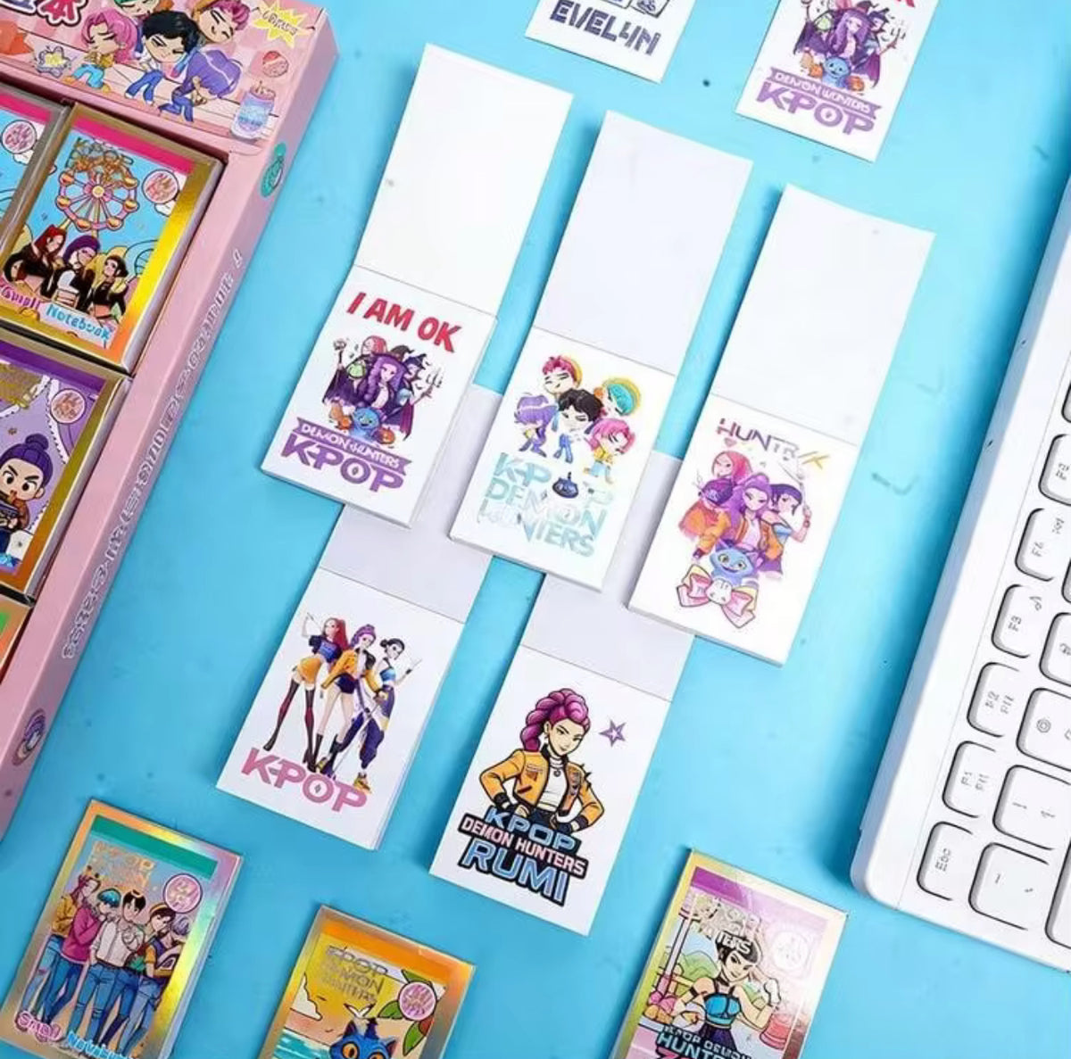 12Pcs Cute K-Pop Mini Notebook – Mini Pocket Notebook, Random Design