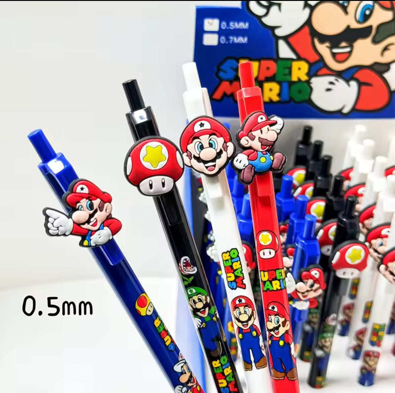 Super Mario Bros Mechanical Pencil Anime 0.5mm Press Automatic Mechanical Pencil School Office Supplies Student Stationery Gift