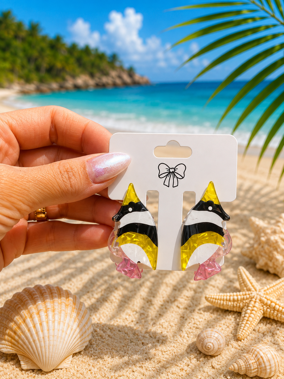 2Pcs Summer Sea-Inspired Hair Clips for Girls – Cute Beach Collection