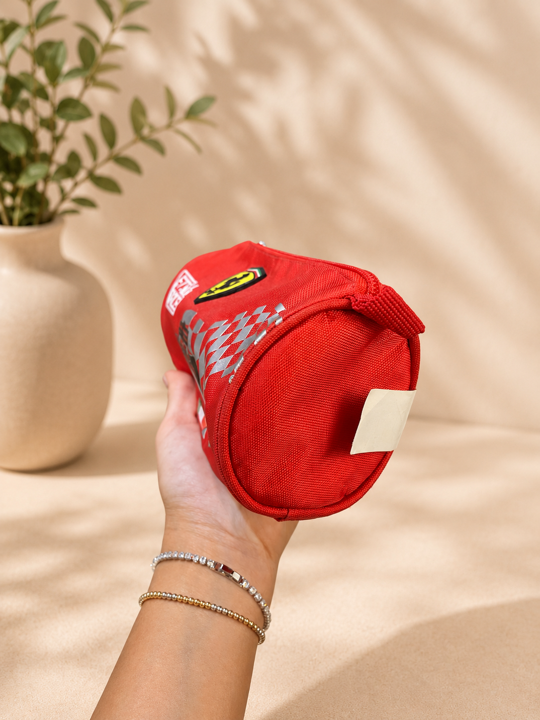 🏎️ Ferrari “Let’s Race” Pencil Case – Red