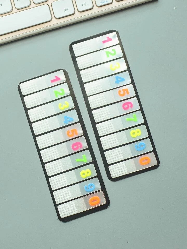Number Print Index Sticky Note