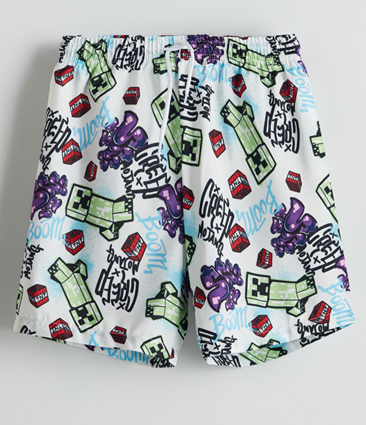 LCW Kids Crew Neck Minecraft Printed Boys' Tank Top and Swim Shorts