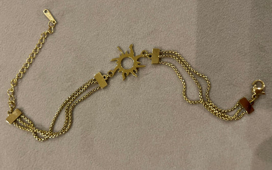 Vintage Sun Stainless Steel Bracelet