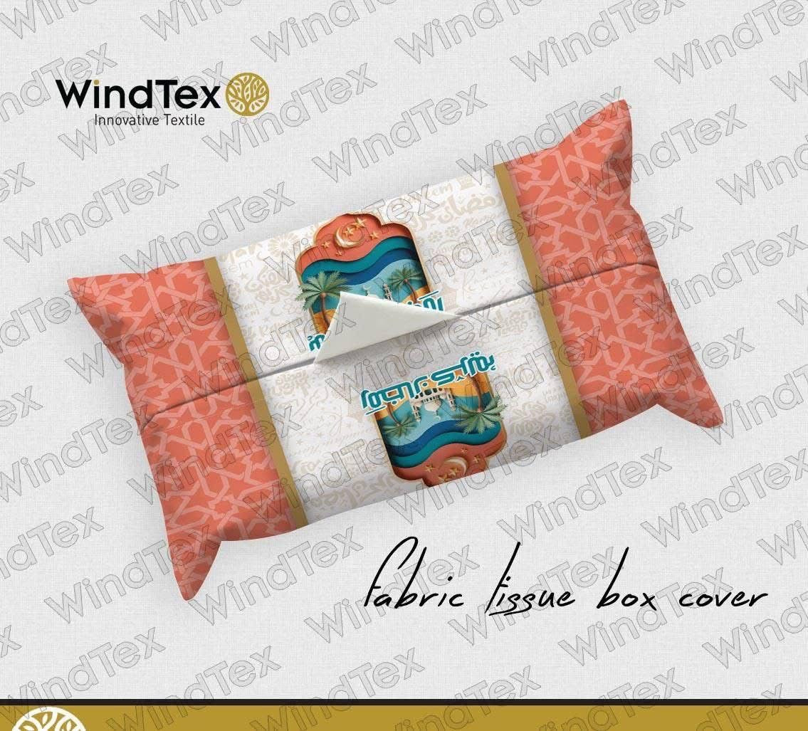 Ramadan Kareem Fabric Tissue Box Cover – Elegant Islamic Home Décor with Festive Prints