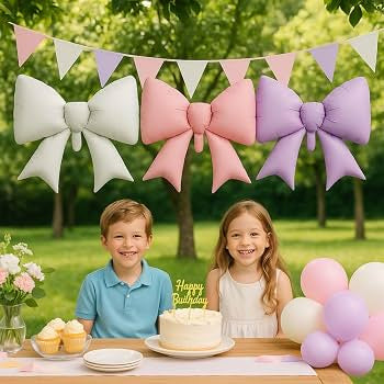 Large Bow-Shaped Foil Balloon – 80 × 58 cm