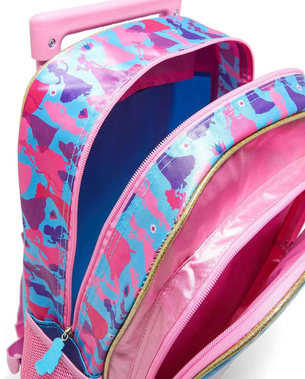 Disney Princess Rolling Backpack for Girls – Pink & Blue