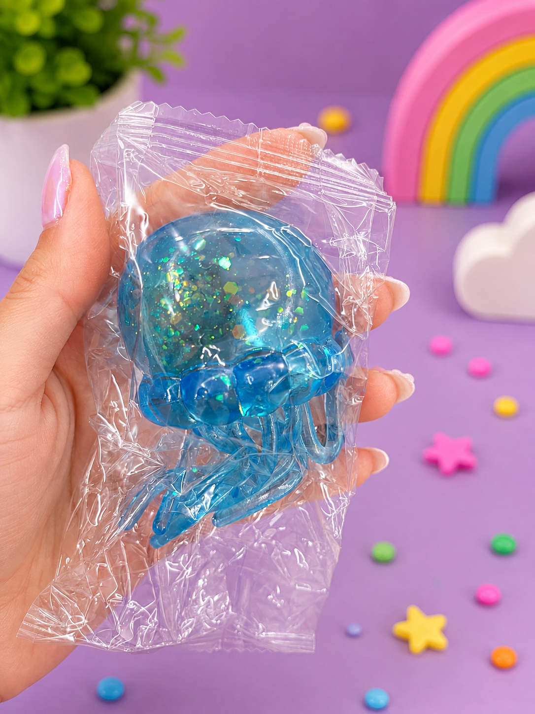 Nee Doh Jolly Squish Jellyfish – Super Solid Sensory Stress Toy