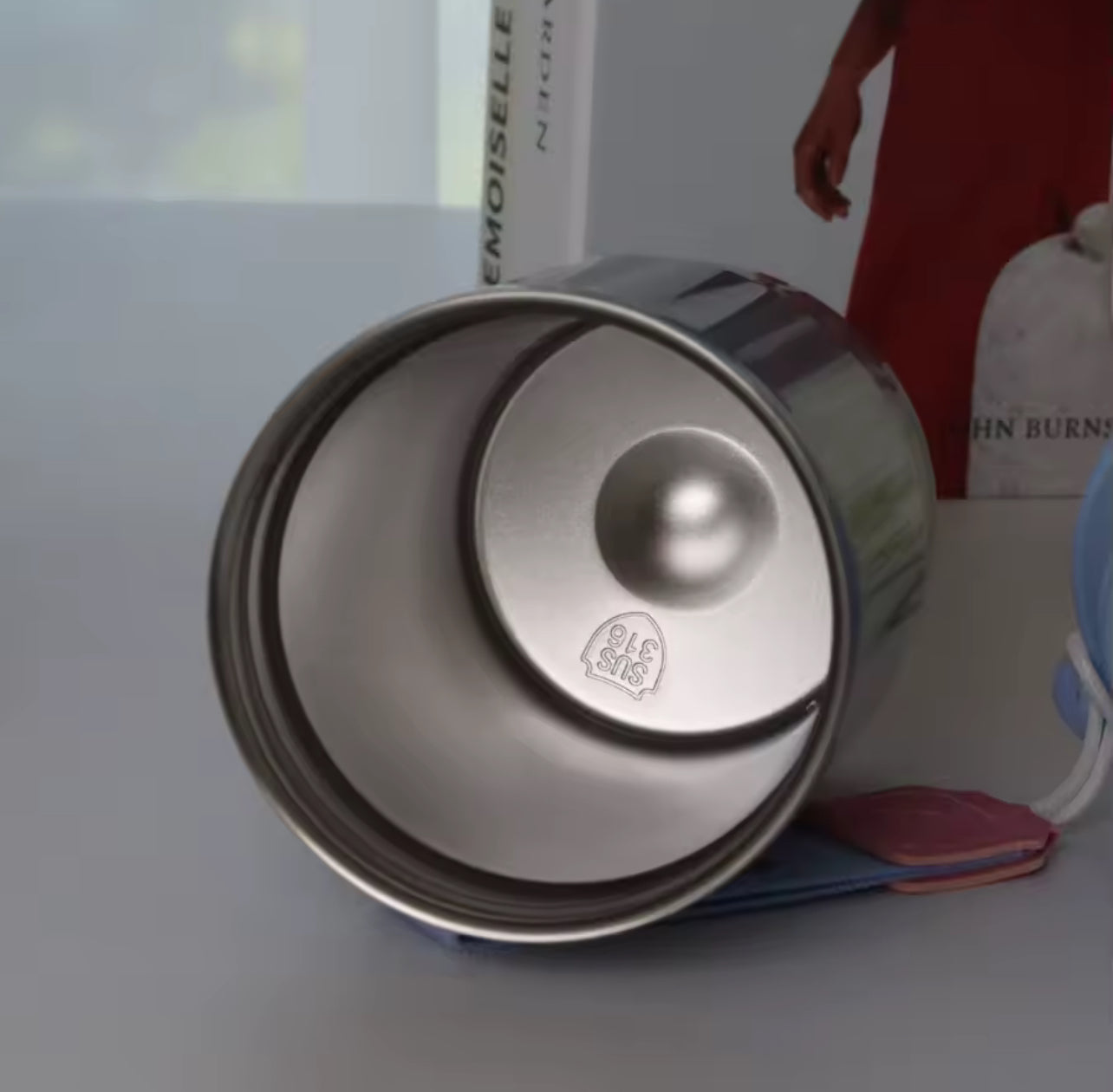 Stainless Steel Insulated Bottle Dual Drink Coffee Cup Fashionable Student Water Cup Portable with Lifting Rope Children's Cup