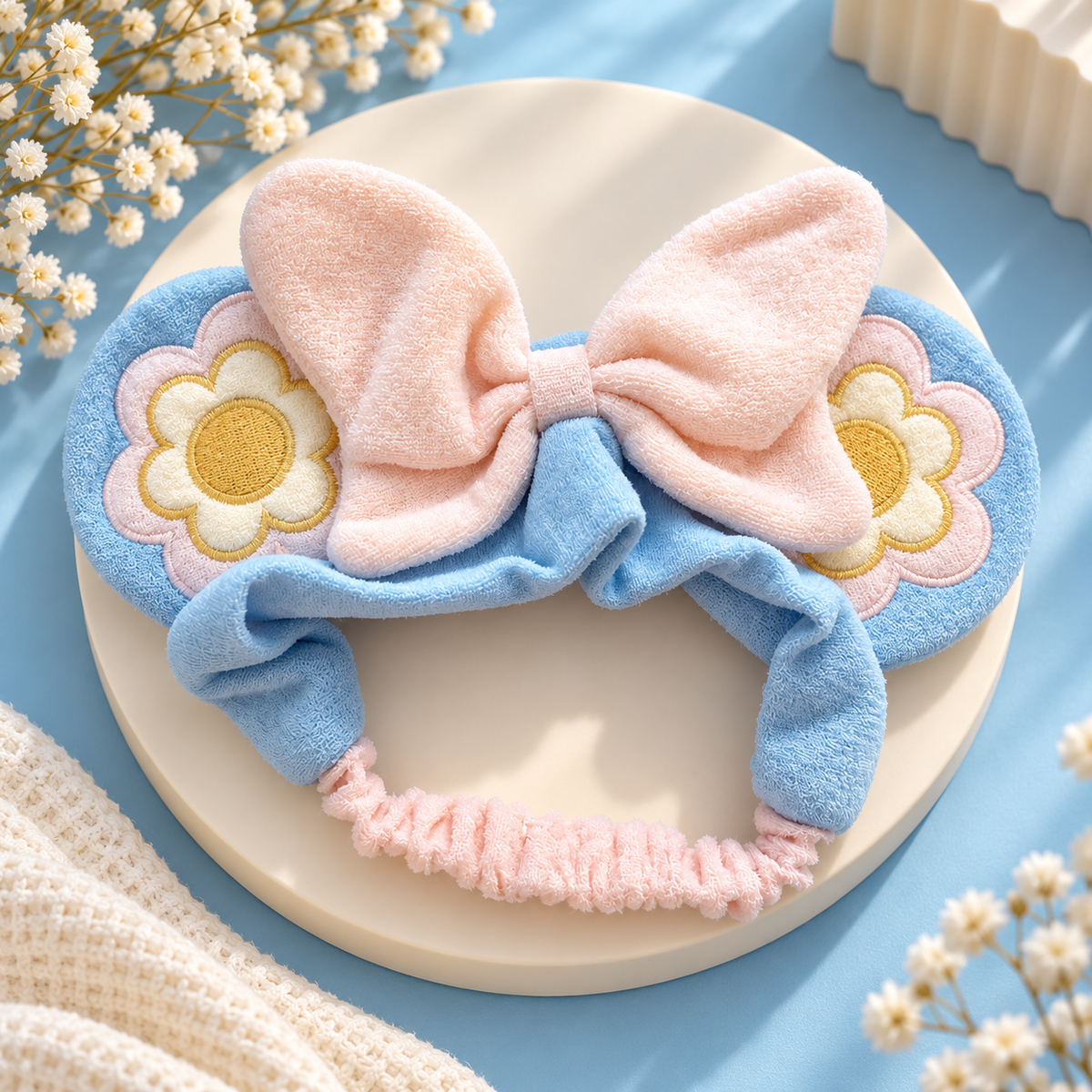 Make your beauty routine cuter with this adorable Floral Bow Spa Headband! 🎀