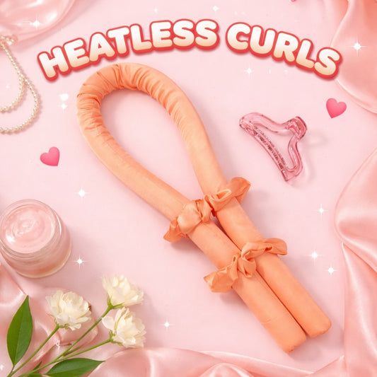Heatless Curling Rod Set with Hair Clip & Scrunchies