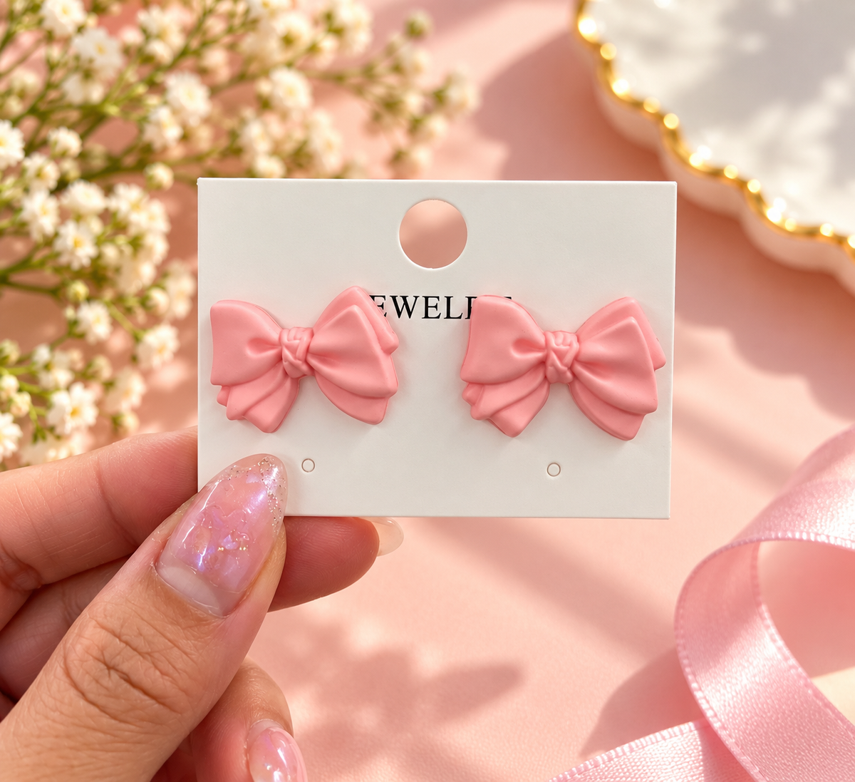 Colorful Bow Stud Earrings – Multiple Colors