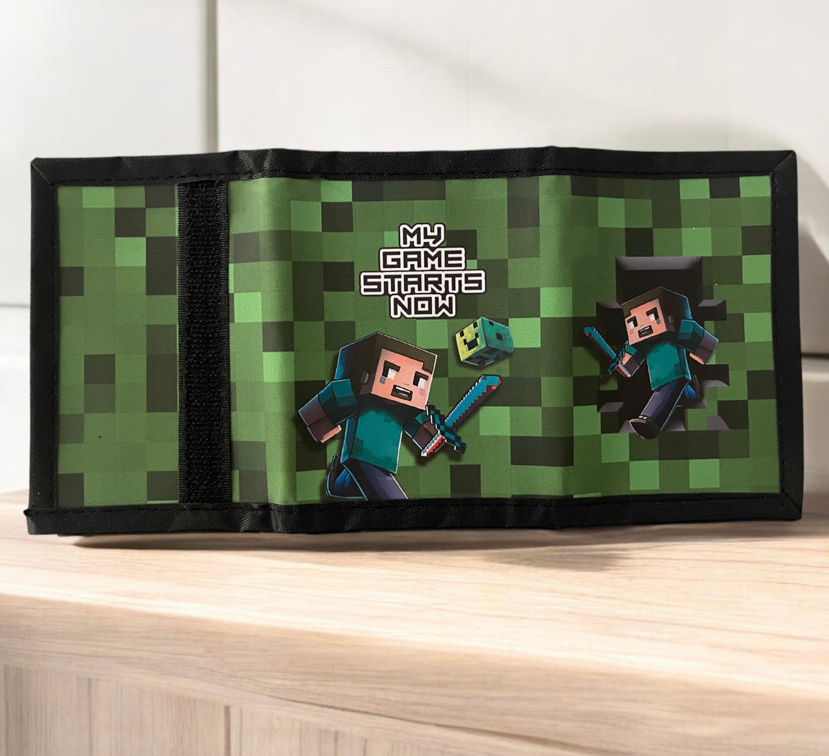 Kids’ Gaming & Sports Wallet – Fun Printed Tri-Fold Wallet