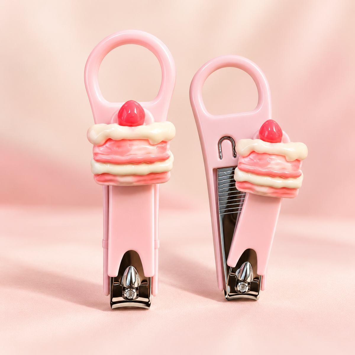 Cute Dessert Nail Clippers – Pastel Colors & Kawaii Cake Designs