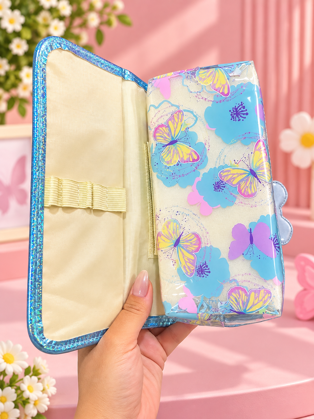 Kids’ Glitter Pencil Case – Mermaid, Butterfly & Football Designs