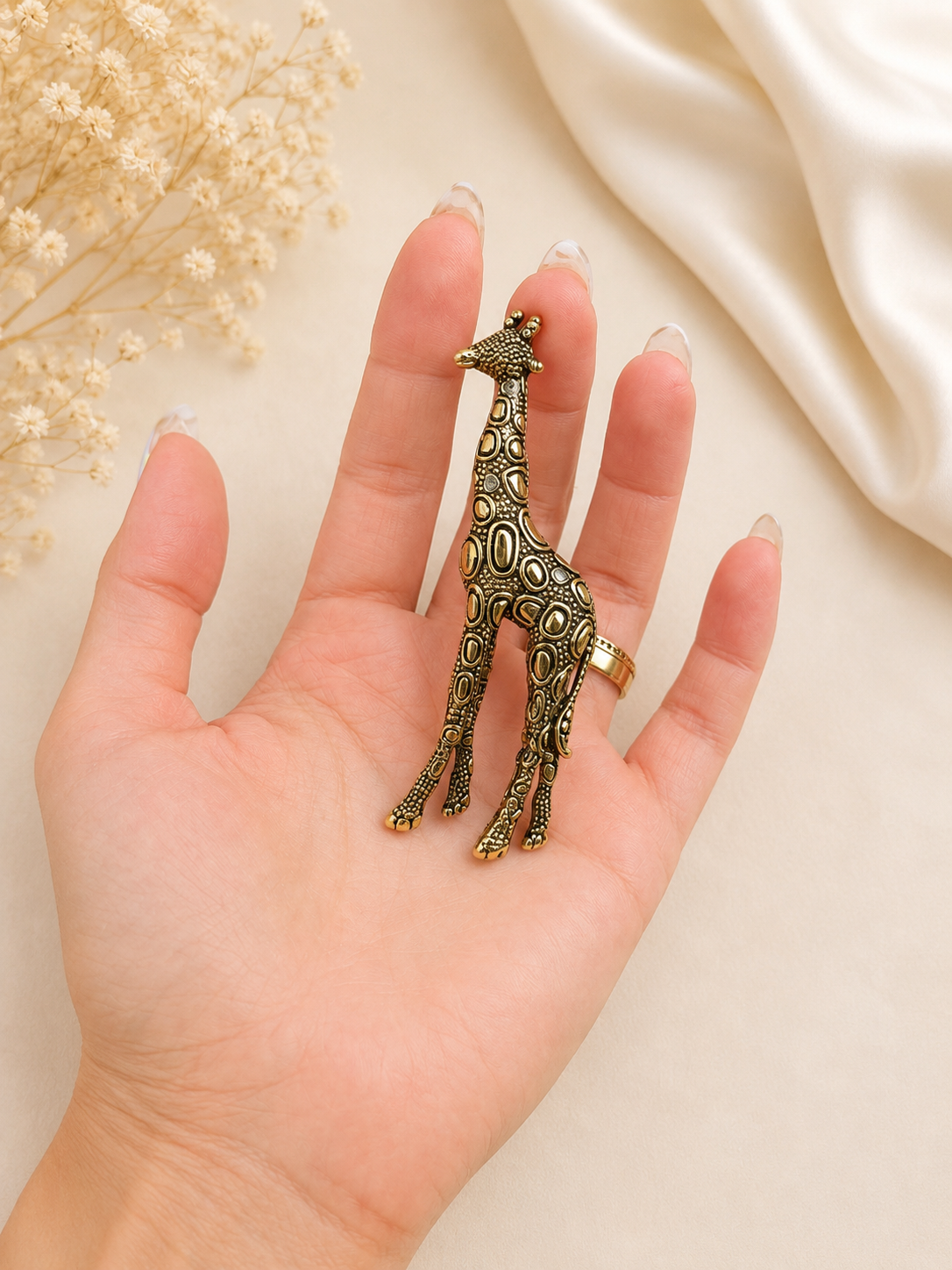 Golden Giraffe Statement Brooch
