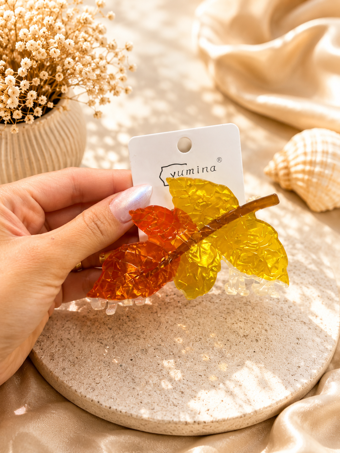 🍂 Autumn Leaf Hair Claw Clip