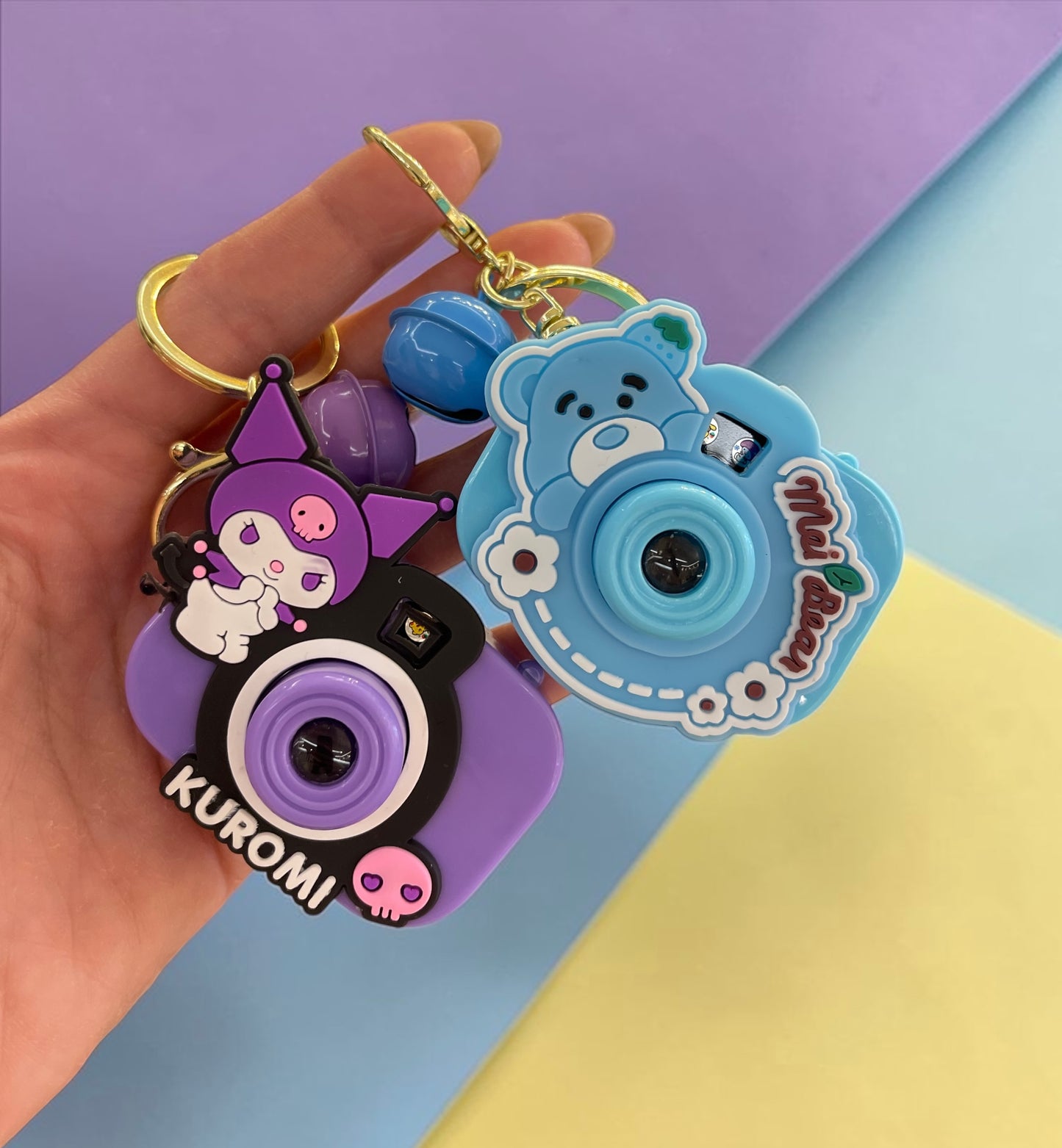 Mini Camera Keychain Projector – Cute Cartoon Light Keyring