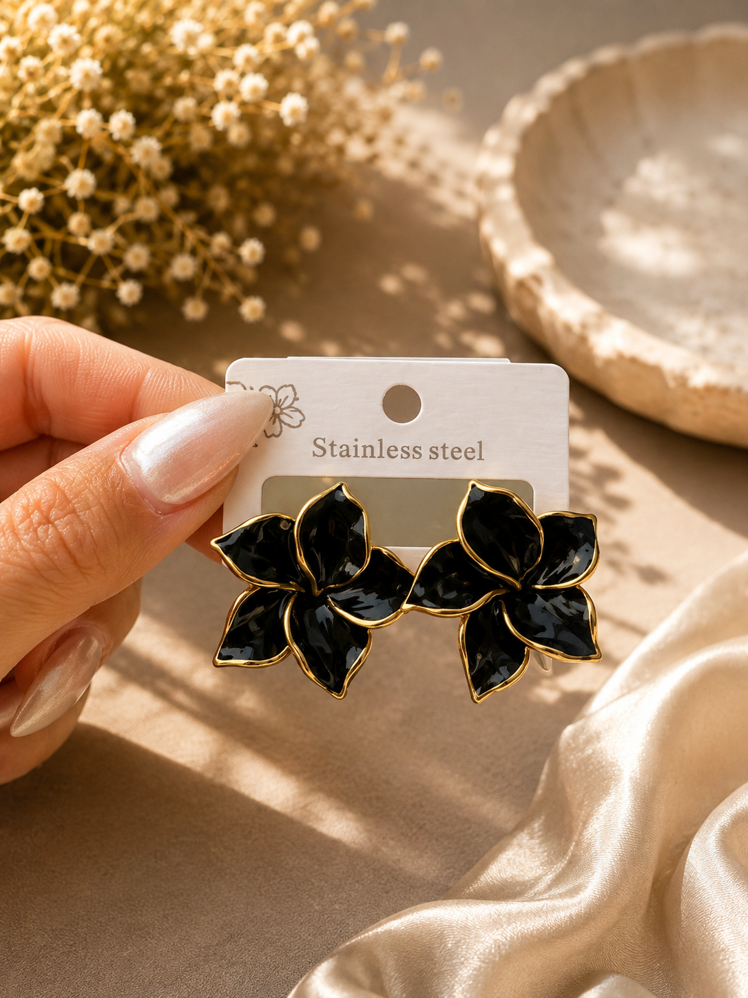 Stainless Steel Floral & Butterfly Earrings Collection