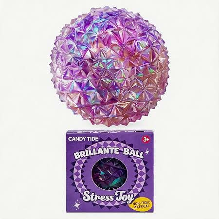 Diamond Crystal Stress Ball – Iridescent Sensory Squeeze Toy