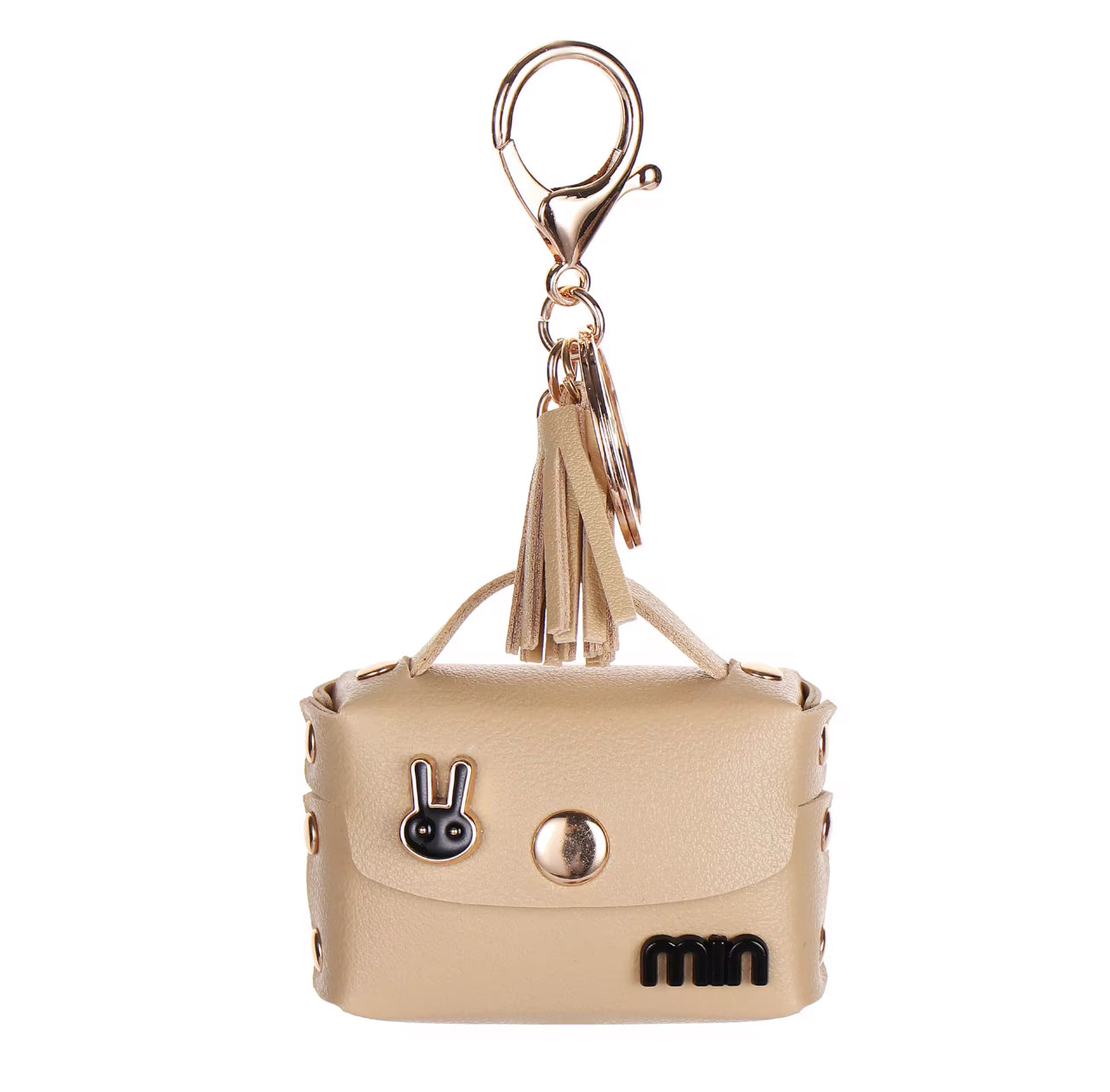 Portable PU Leather Keychain for AirPods 3 Earbuds Case