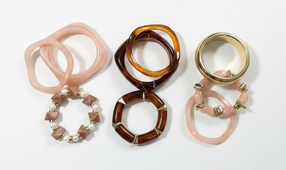 Chic Resin chunky Bracelet Stack Set