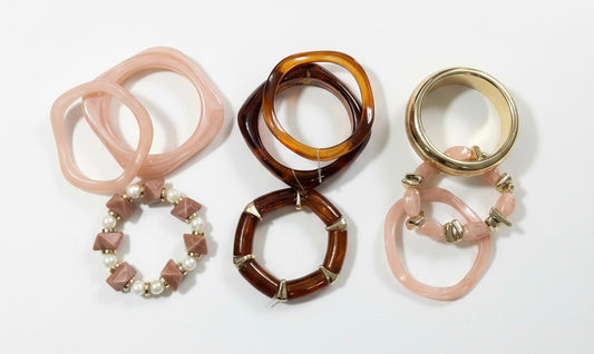 Chic Resin chunky Bracelet Stack Set