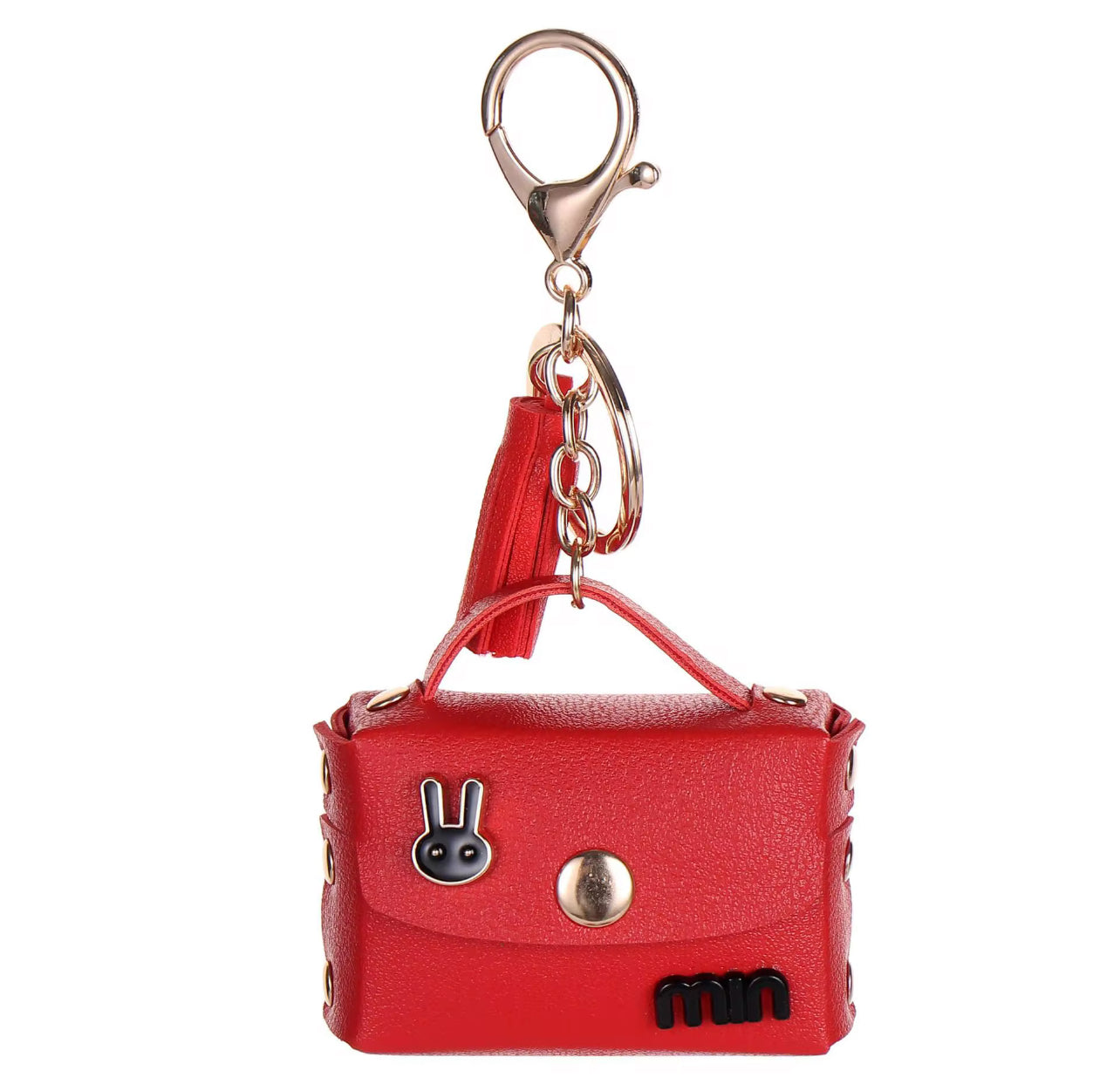 Portable PU Leather Keychain for AirPods 3 Earbuds Case