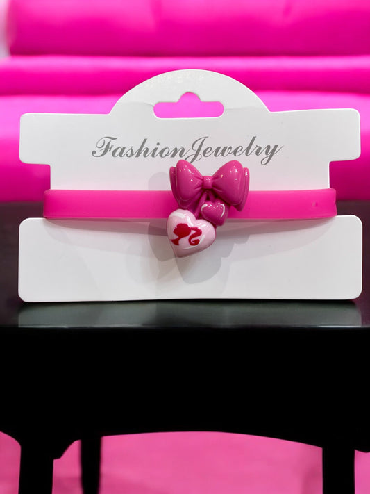 Cute Barbie Adjustable Rubber Bracelet