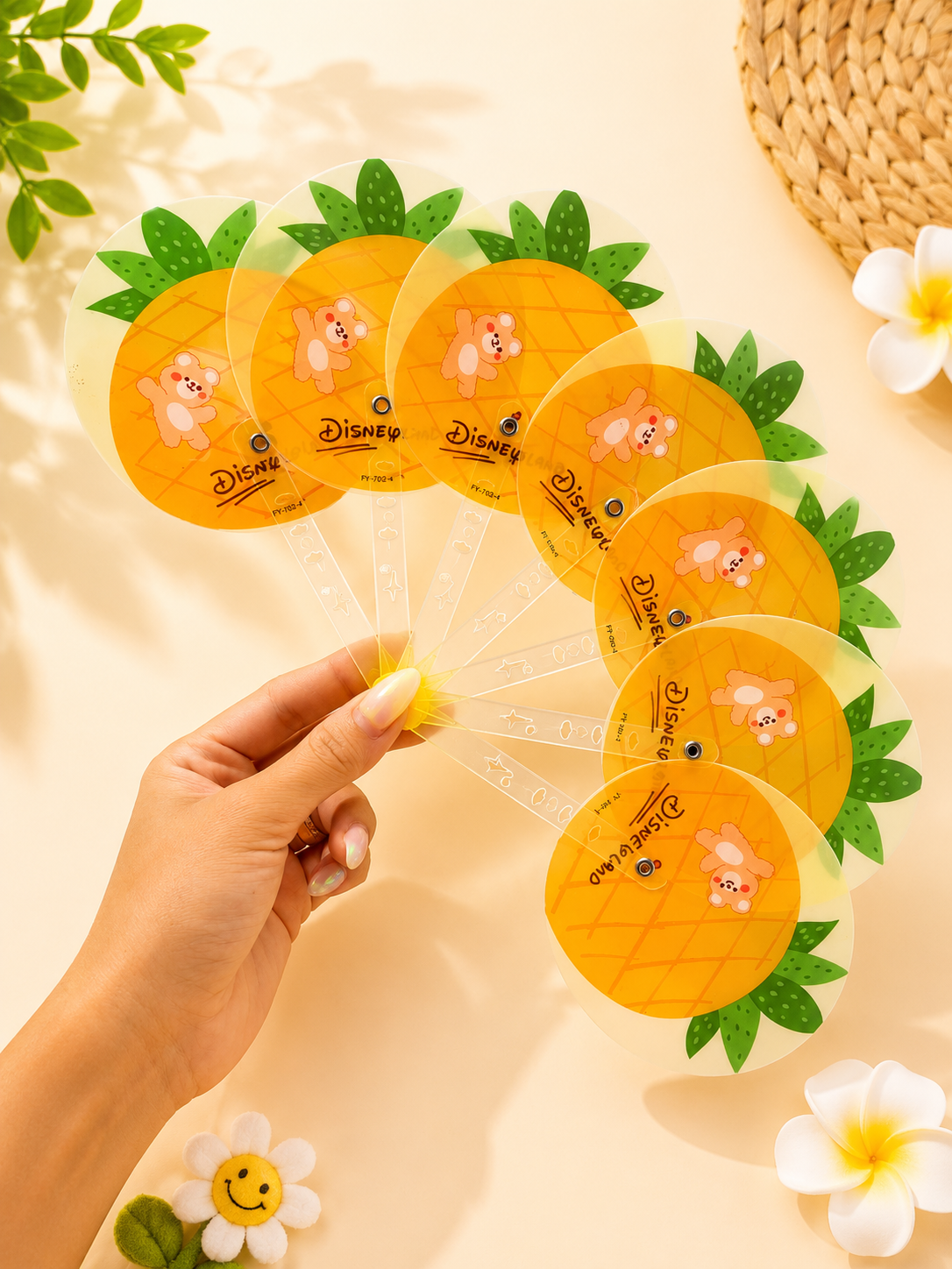 Cute Fruit & Bear Folding Hand Fan for Kids – 6 Fun Designs