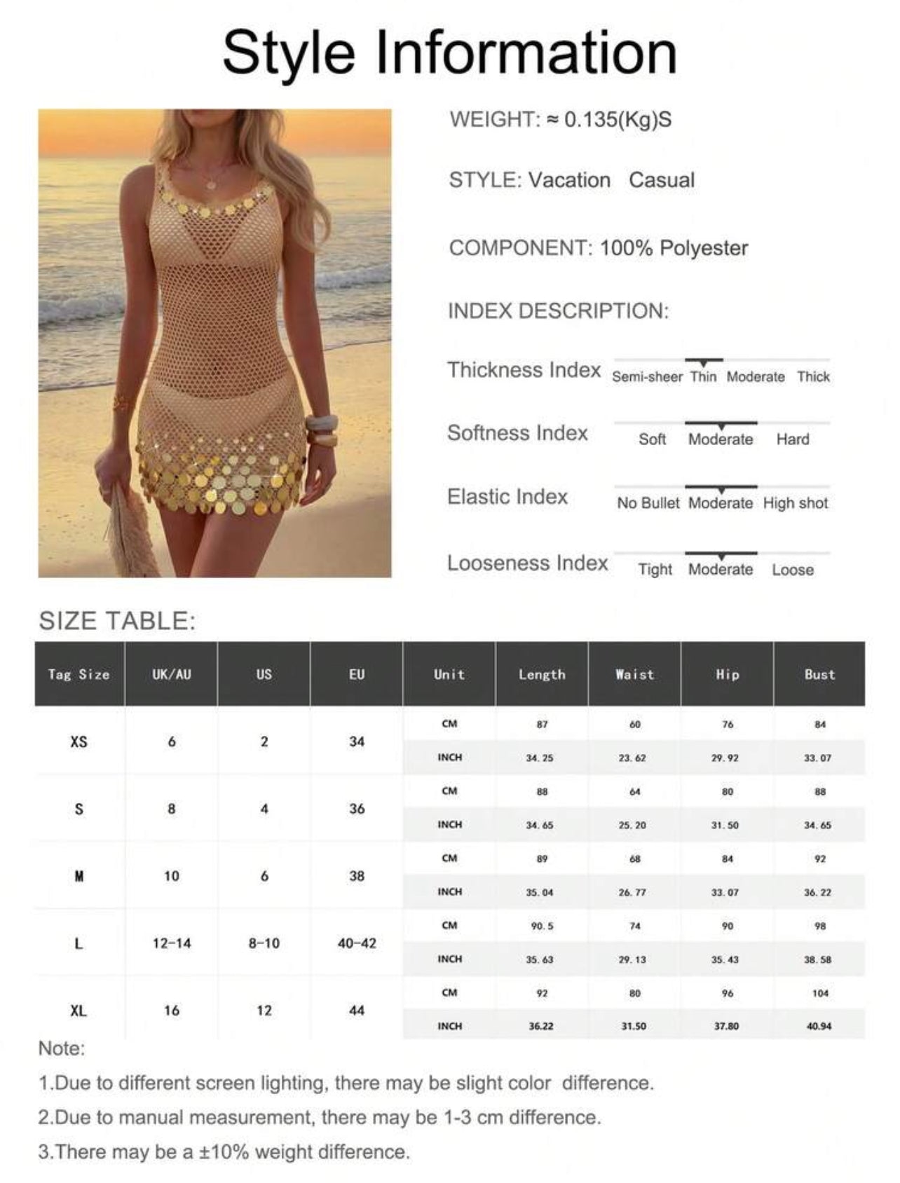 2026 New Arrival Women's Sexy Sequin Design Spaghetti Strap Hollow Sheer Beach Vacation Sleeveless Cover Up Mini Dress Summer - S,M