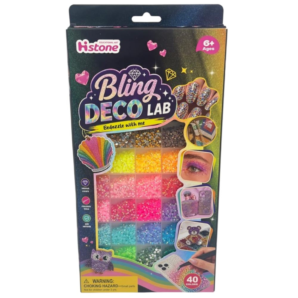 Bling Deco Lab Rhinestones & Crystals Set - 15,25,40 Colors with Precision Tools