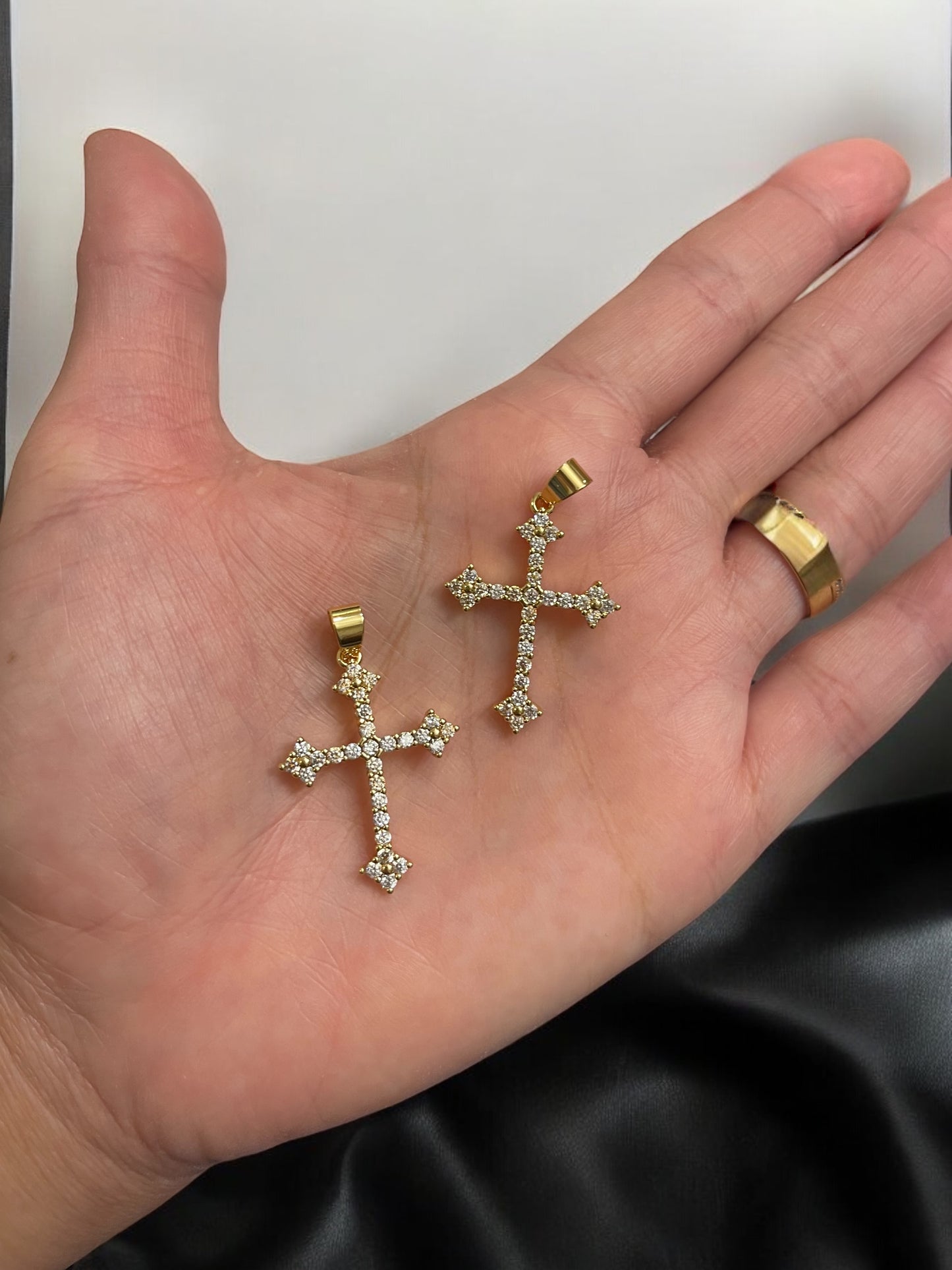 New Fashion Zircon Crystal Cross without Chain For Women Ladies Wedding Jewelry Female
