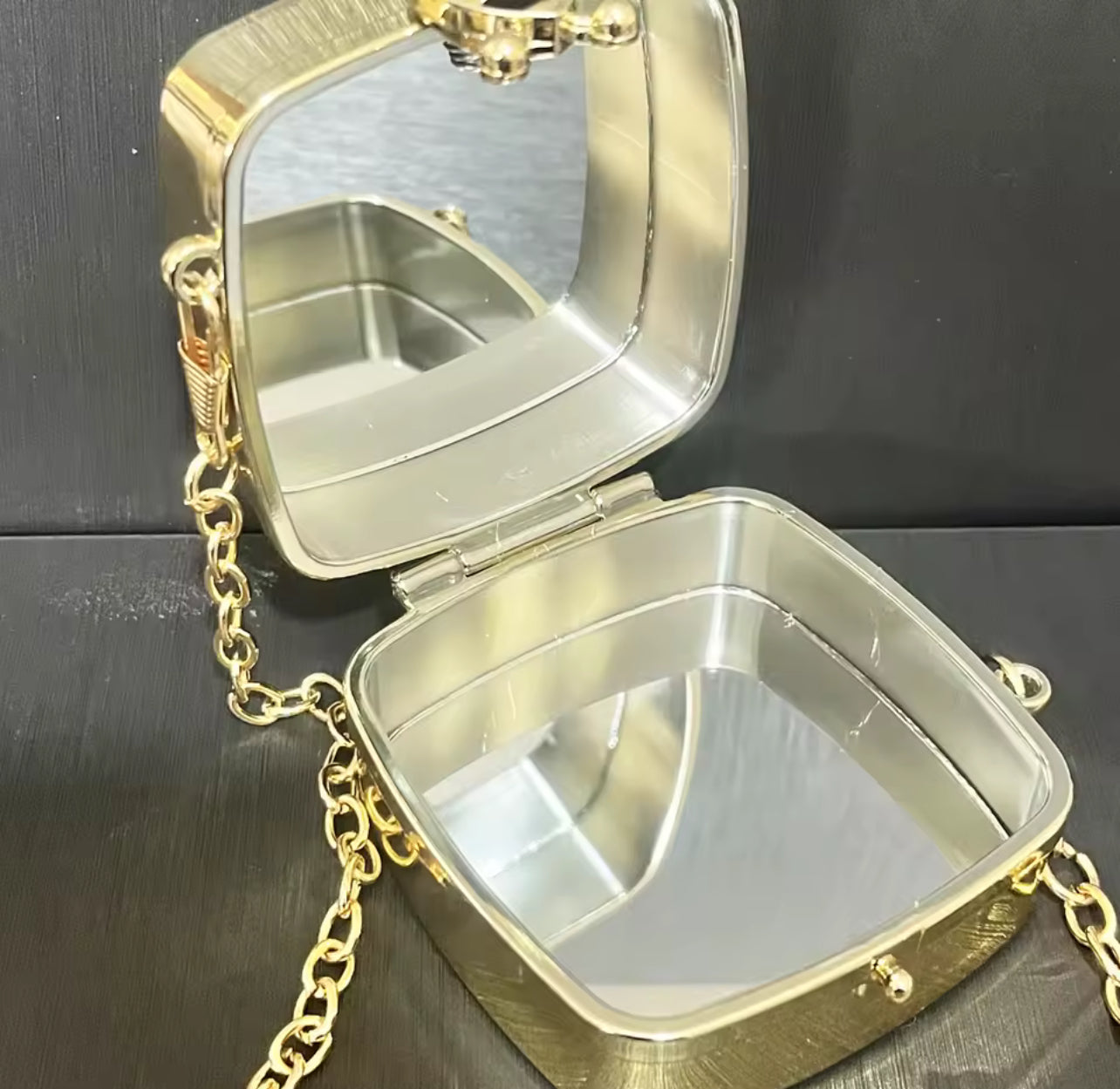 Mini Sparkling Square Acrylic Crossbody Shoulder Bag for Party