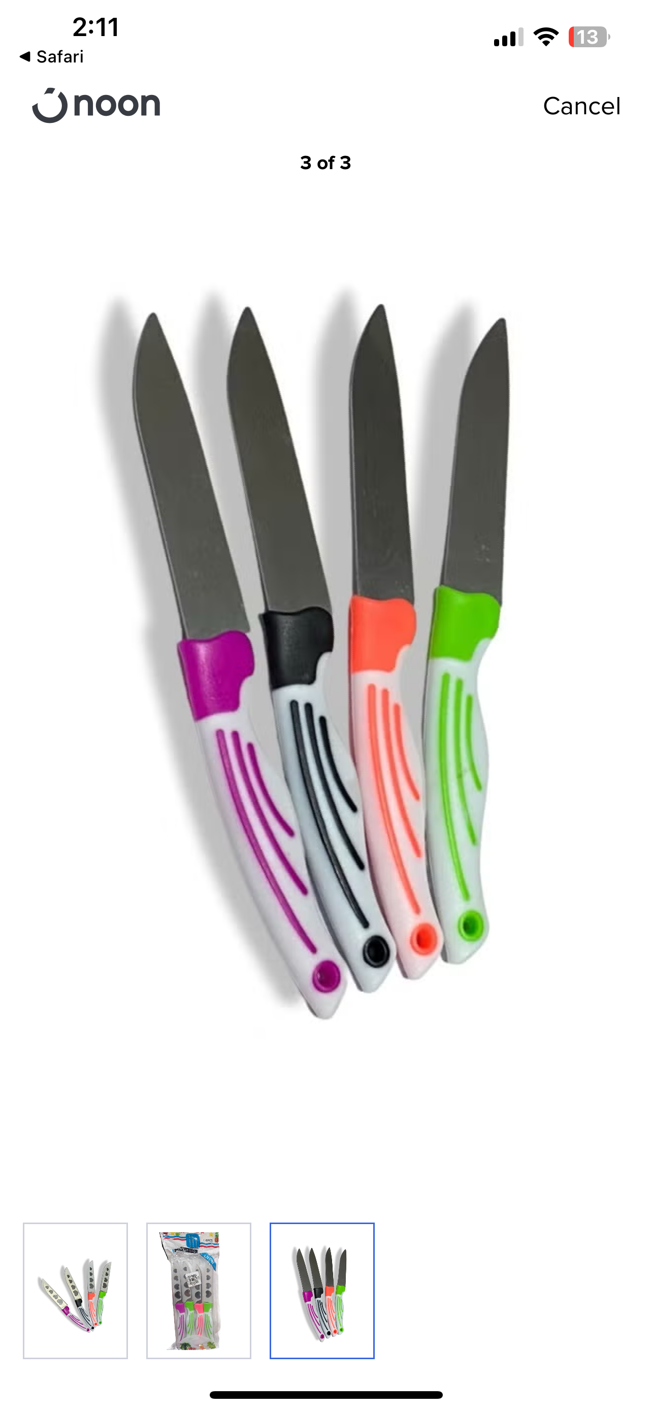 Mini Fruit Knife Set 4 Piece - Multicolored