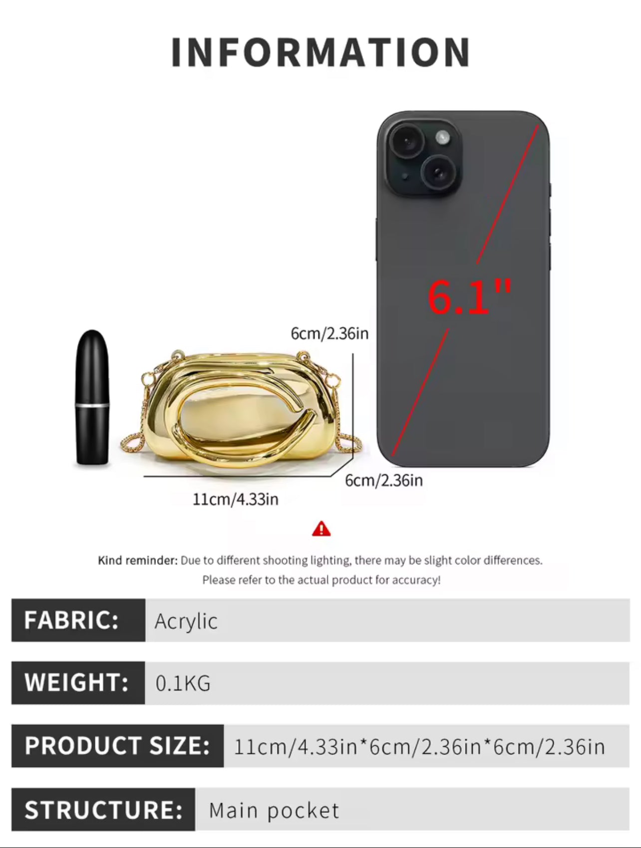 Mini version fashion gold metal closure box-shaped clutch bag women's evening wedding party chain crossbody bag shoulder bag