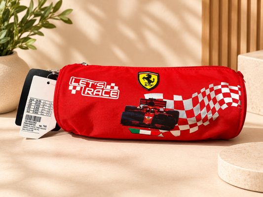 🏎️ Ferrari “Let’s Race” Pencil Case – Red