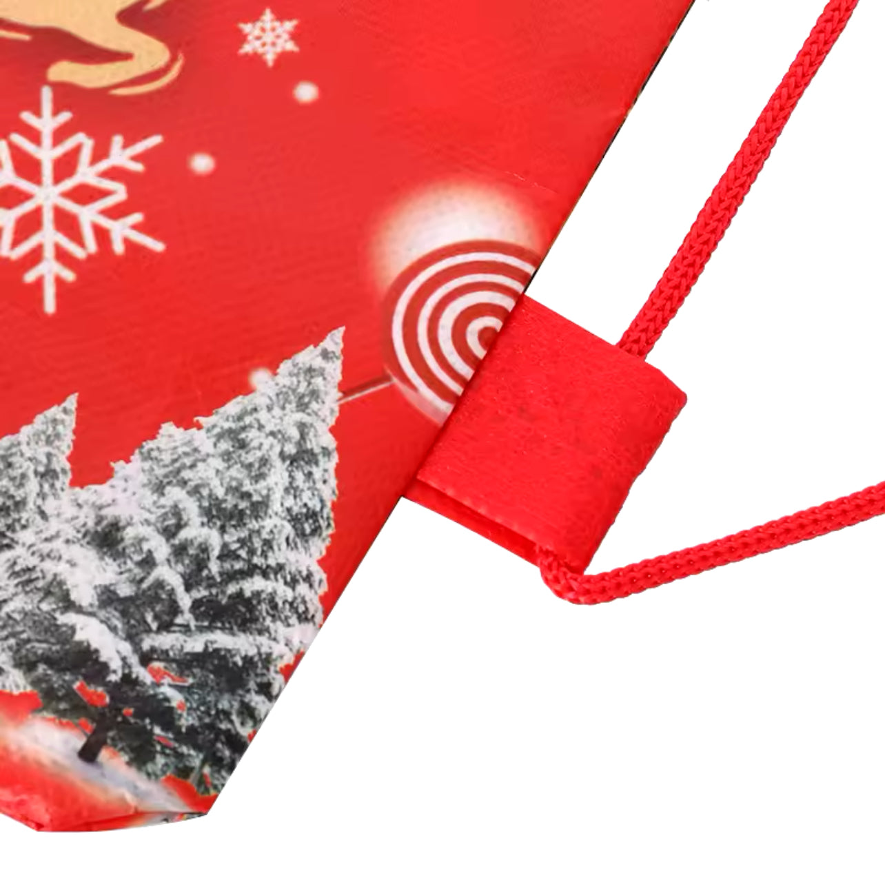 1Pcs Children's Backpack Non-woven Double-sided Santa Claus Drawstring Toy Storage Bag Birthday Party Christmas Gift Bag