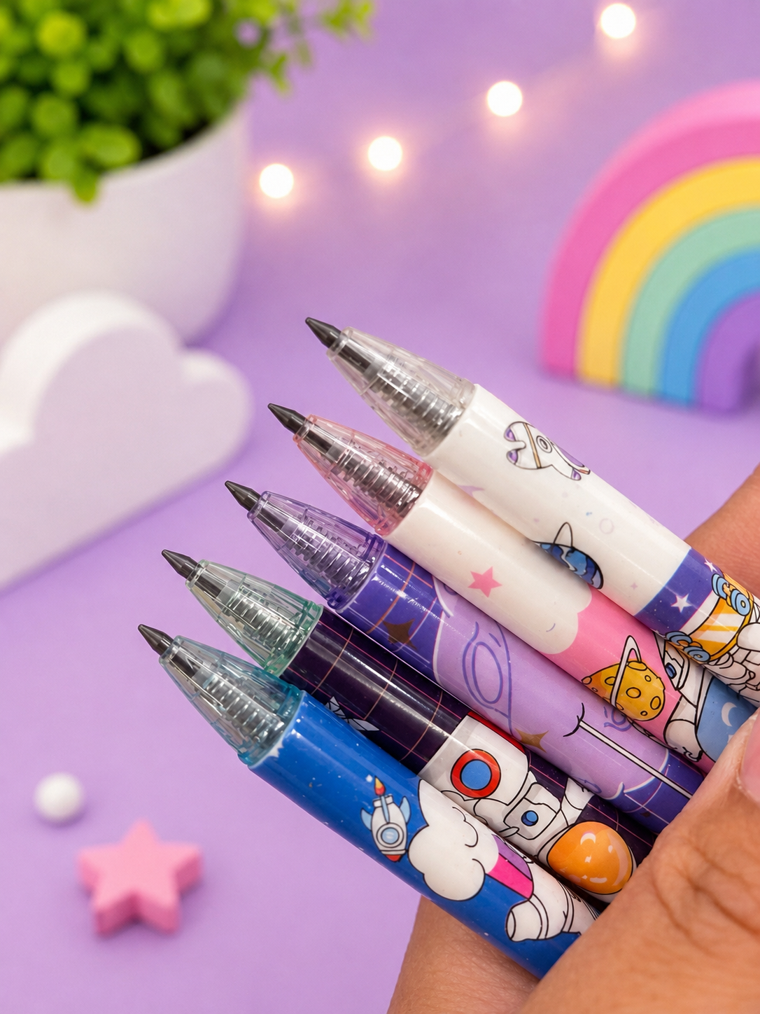 Space-Themed Infinity Pencil – Cute Astronaut Design - Random Color