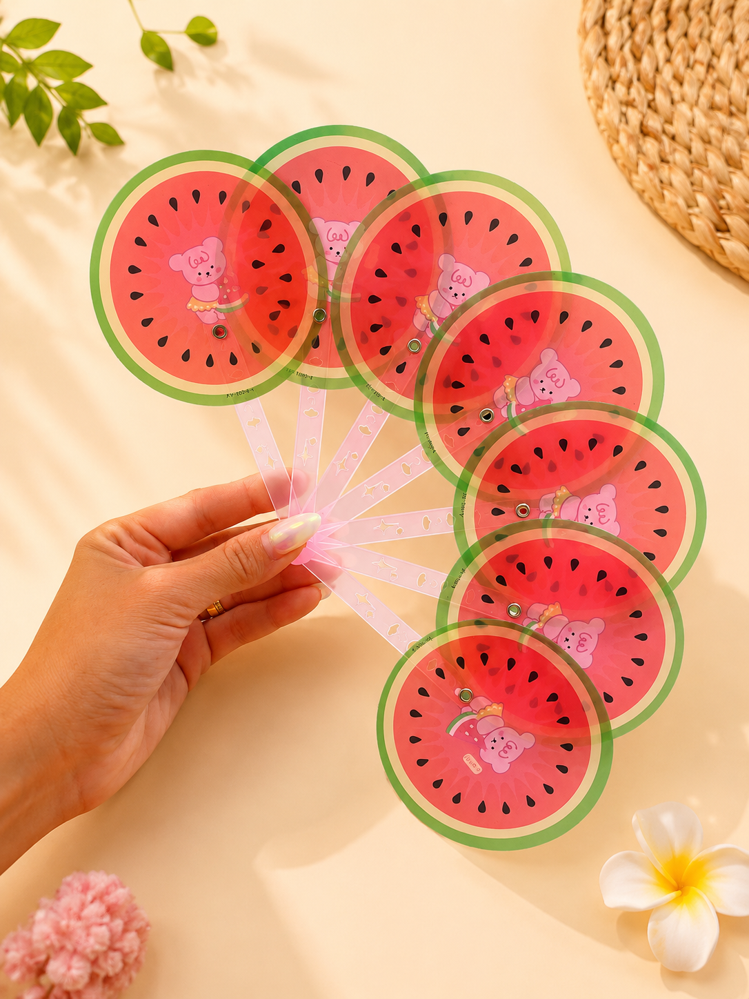 Cute Fruit & Bear Folding Hand Fan for Kids – 6 Fun Designs