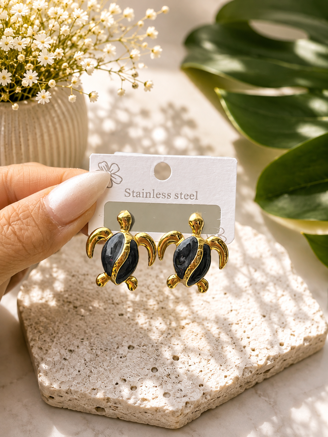 Stainless Steel Floral & Butterfly Earrings Collection