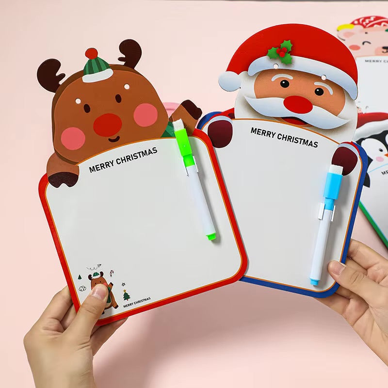 Christmas Character Magnetic Writing Board & Marker – Kids’ Reusable Memo Board