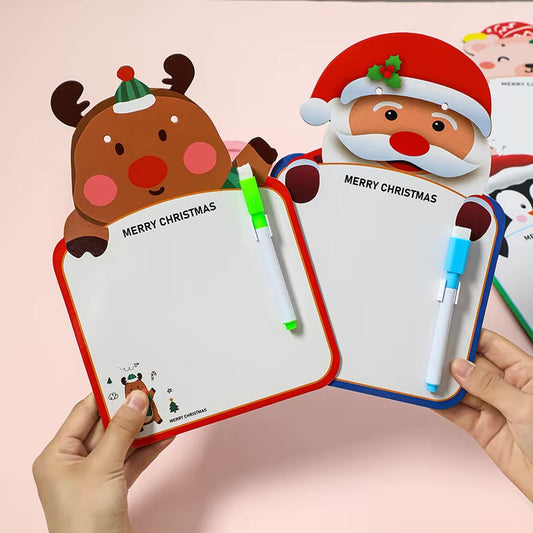 Christmas Character Magnetic Writing Board & Marker – Kids’ Reusable Memo Board