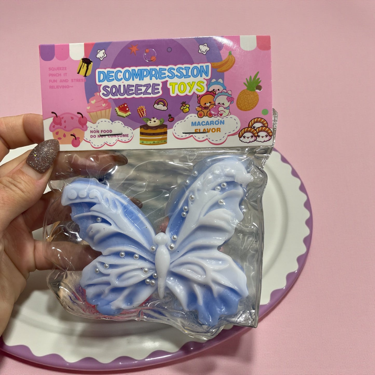 Soft Butterfly Squeeze Toy – Cute Stress Relief & Decompression Sensory Toy
