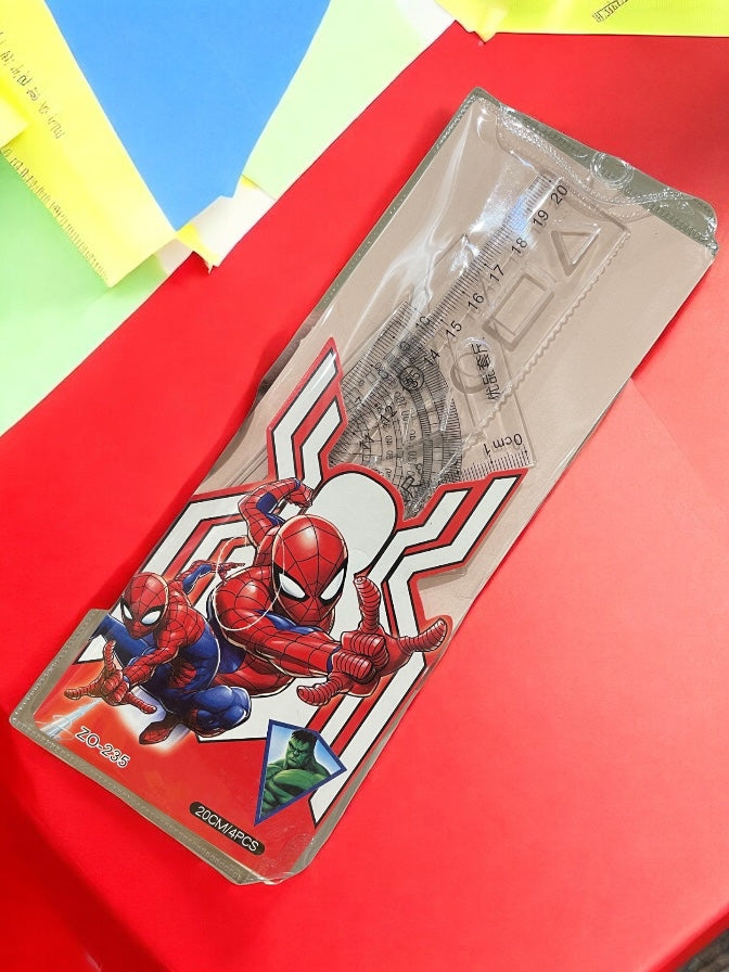 4PCS/Set Drawing Ruler Measurement Geometry Triangle Ruler Straightedge Protractor variety Rulers School&Office Stationery