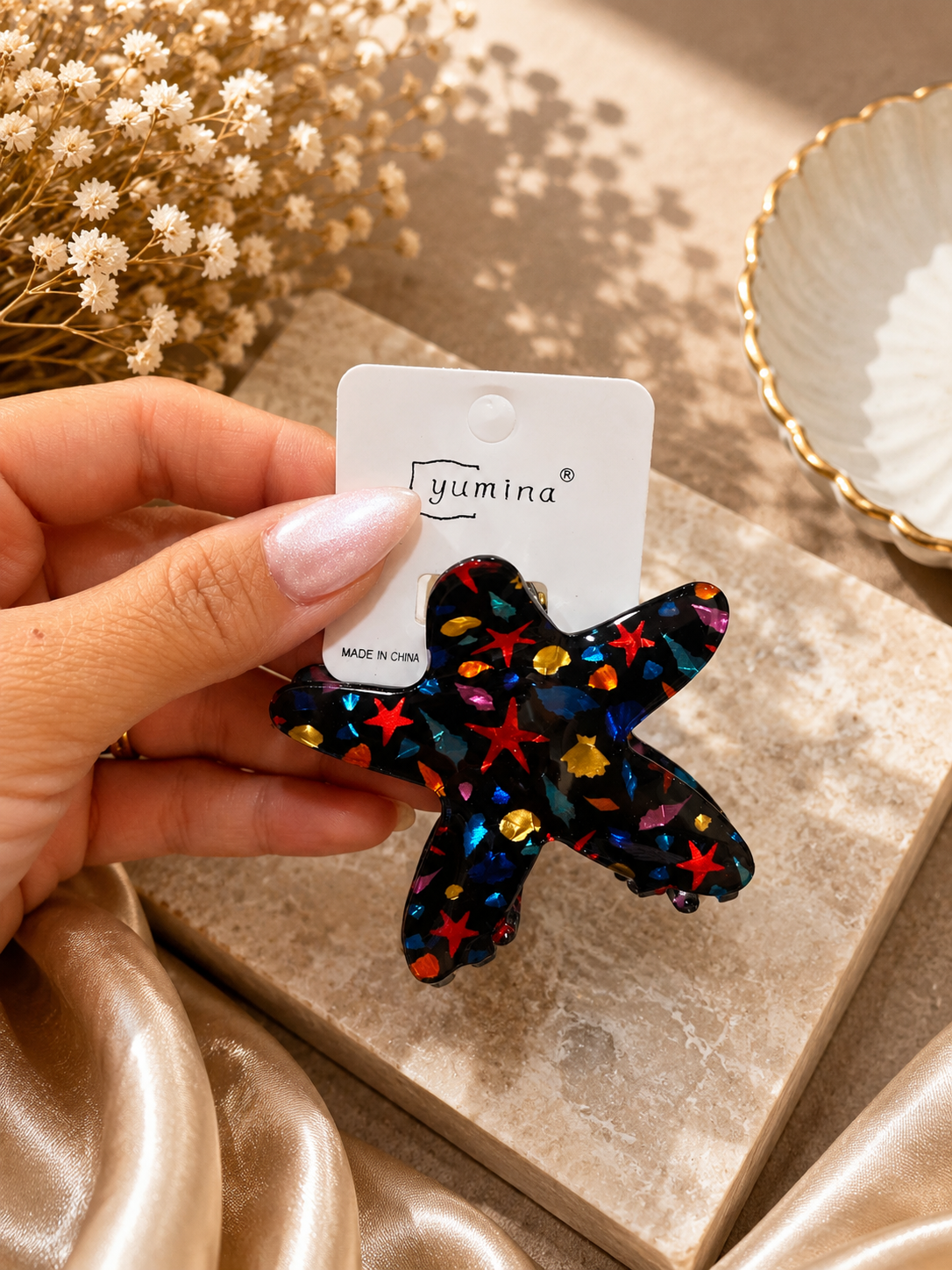 Starfish Hair Clip – Colorful Sea-Inspired Design
